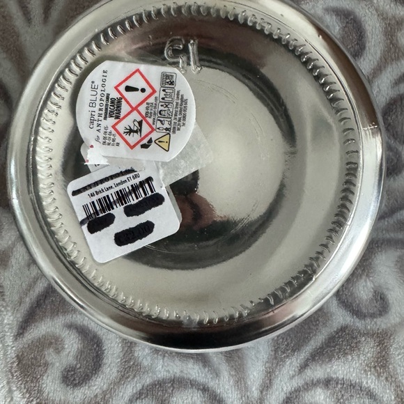 Anthropologie Blue Ombre Capri Blue Volcano Large Glass Lidded Jar Candle NWT - Picture 8 of 8